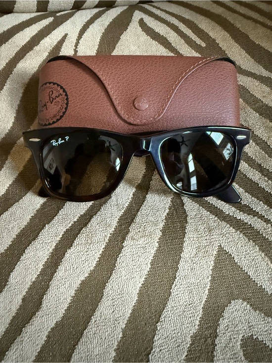 Ray-Ban Other - Ray-Ban Black Wayfarer Sunglasses with Brown Case